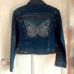 YUKA Jeans Butterfly Jacket, Size XL